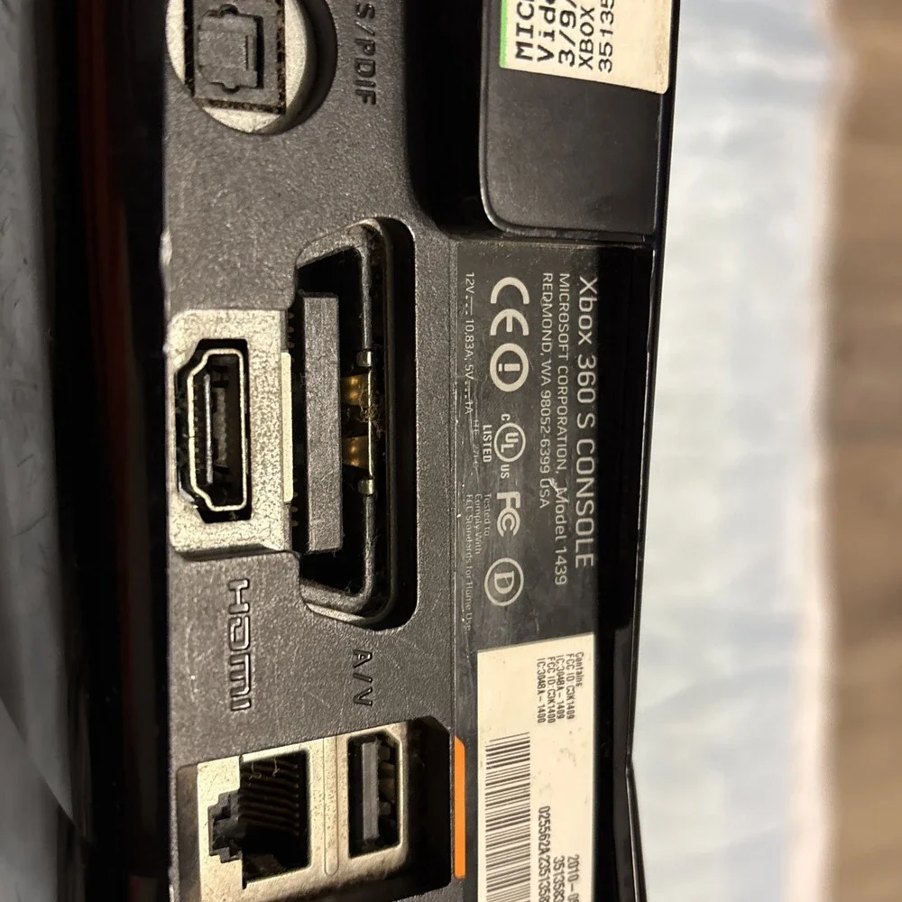 Microsoft Xbox 360 S Slim 250GB Console Only Untested For Parts Repair